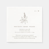 Klassische botanische Blumenbilder - Fun Fakten üb Serviette (Vorderseite)