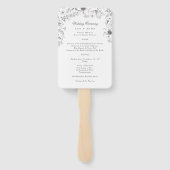Klassische Botanische Hochzeit Fächer (Rückseite)