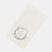 klassische botanische Namen Monogramm Wappen Hochz Serviette (Ecke)