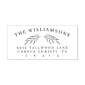 Klassische botanische Rücksendeadresse Gummistempel (Prägung)