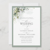 Klassische botanische Vegetation Einladung (Vorderseite)