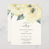 Klassische Botanische Weißcreme-Rose (Vorne/Hinten)