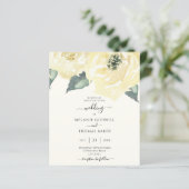 Klassische Botanische Weißcreme-Rose (Stehend Vorderseite)