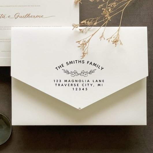 Klassische botanische Zweigniederlassung Rücksende Permastempel