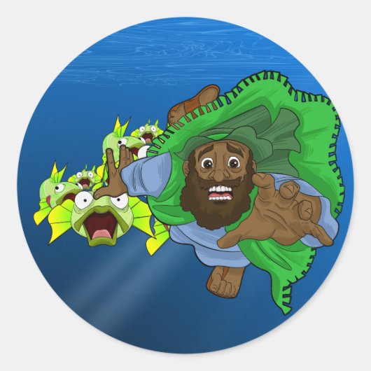 Klassische BPA-Runde "Von Fischen schlucken" Runder Aufkleber (Vorderseite)