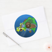 Klassische BPA-Runde "Von Fischen schlucken" Runder Aufkleber (Umschlag)