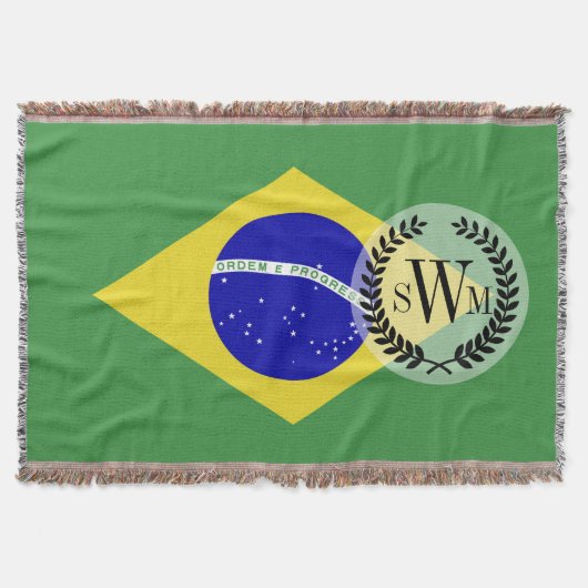 Klassische brasilianische Flagge Decke (Vorderseite)
