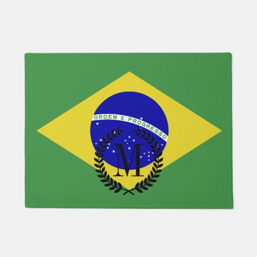 Klassische brasilianische Flagge Fußmatte (Vorderseite)
