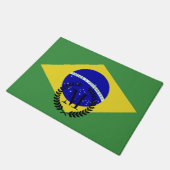 Klassische brasilianische Flagge Fußmatte (Schrägansicht)