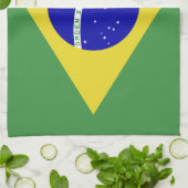 Klassische brasilianische Flagge Handtuch (Gefaltet)
