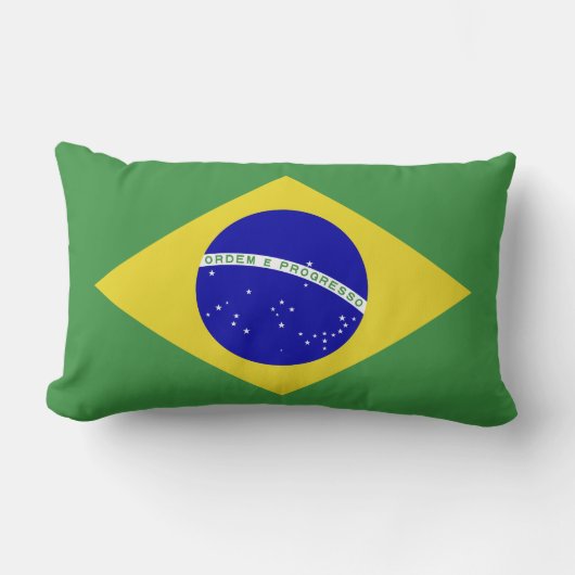Klassische brasilianische Flagge Lendenkissen (Vorderseite)