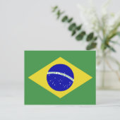 Klassische brasilianische Flagge Postkarte (Stehend Vorderseite)