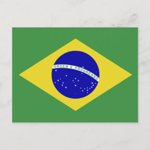 Klassische brasilianische Flagge Postkarte