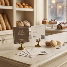 Klassische braune Creme-Streifen Pariser Bäckerei 