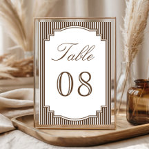 Klassische braune gestreifte Hochzeit