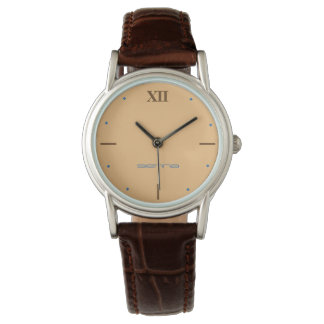 Klassische braune Ledergurtüberwachung Armbanduhr