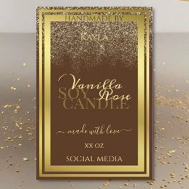 Klassische braune Produktverpackungsmarken Gold Fr Lebensmitteletikett