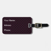 Klassische Braunkirsche Gepäckmarke Gepäckanhänger (Vorderseite horizontal)