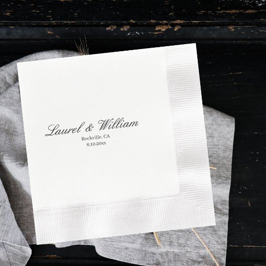 Klassische Braut und Groom Wedding Napkins Serviette