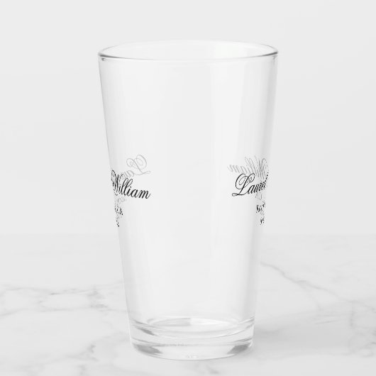 Klassische Braut- und Hochzeitskoppe Glas (Links)