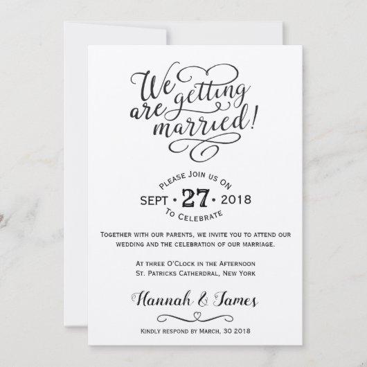 KLASSISCHE BREITKARTE - KRAFTPAPIER EINLADUNG (Vorderseite)