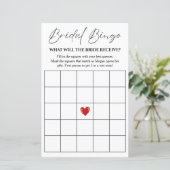 Klassische Bridal Bingo Polterabend Game Card (Stehend Vorderseite)