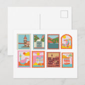 KLASSISCHE BRIEFMARKEN-KUNST-POSTKARTE POSTKARTE (Vorne/Hinten)