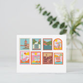 KLASSISCHE BRIEFMARKEN-KUNST-POSTKARTE POSTKARTE (Stehend Vorderseite)
