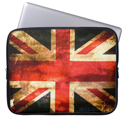 Klassische britische Flagge Laptopschutzhülle (Vorderseite)