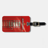 Klassische britische rote Telefonzelle Gepäckanhänger (Vorderseite horizontal)