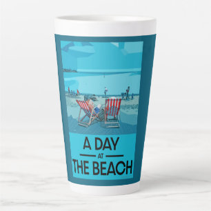 Klassische britische Strandkunst Britische Küste Milchtasse