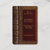 klassische Buchcover-Visitenkarte Visitenkarte (Rückseite)
