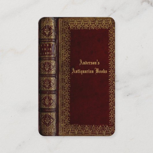 klassische Buchcover-Visitenkarte Visitenkarte (Vorderseite)