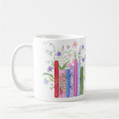 Klassische Bücher Elegant Rosa blaue Wildblume Blu Kaffeetasse (Links)