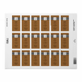 Klassische Buchstaben G Monogram, Vetical Address  Adressaufkleber (Vorne)