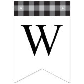 Klassische Buffalo Karierte Schwarz-weiße Babydusc Wimpelkette (Dritte Fahne)