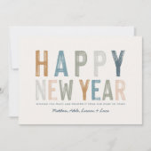 Klassische bunte neue Jahre Karte (Vorderseite)