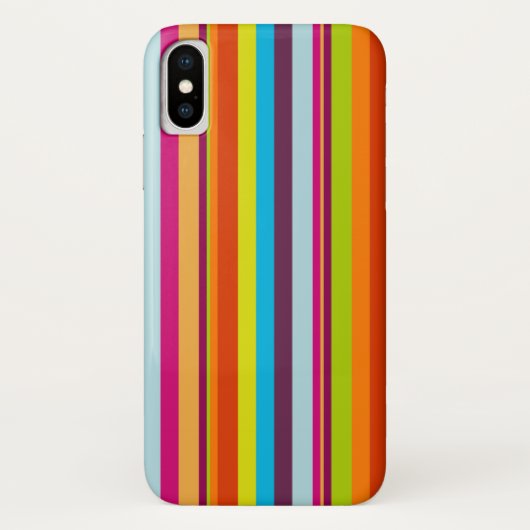 Klassische bunte Streifen Case-Mate iPhone Hülle (Rückseite)