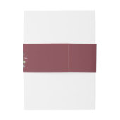 Klassische Burgundy Blush Rose & Peony Einladungsbanderole (Rückseitenbeispiel)