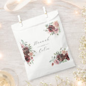 Klassische Burgundy Blush Rose & Peony Geschenktütchen (Ausgeschnitten)