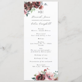 Klassische Burgundy Blush Rose & Peony Programm