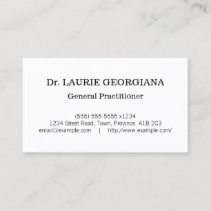 Klassische Business Card Facharzt für Gesundheits Visitenkarte