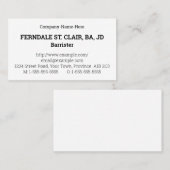 Klassische Business Card im traditionellen Stil Visitenkarte (Vorne/Hinten)