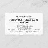 Klassische Business Card im traditionellen Stil Visitenkarte (Vorderseite)