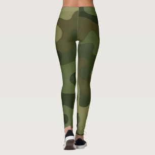 Klassische Camouflage drucken Erdgrün und braun Leggings
