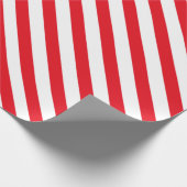Klassische Candy Cane Rote Streifen Elegant Geschenkpapier (Ecke)
