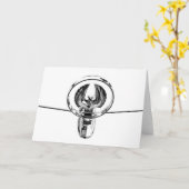 Klassische Car Hood Ornament Karte (Gelbe Blume)