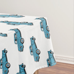 Klassische Cartoon-Illustration eines Pick-up-Truc Tischdecke