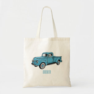 Klassische Cartoon-Illustration eines Pick-up-Truc Tragetasche