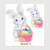 Klassische Cartoon Ostersonnenklammer Aufkleber (Blatt)